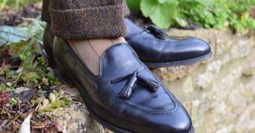 navy blue leather loafers