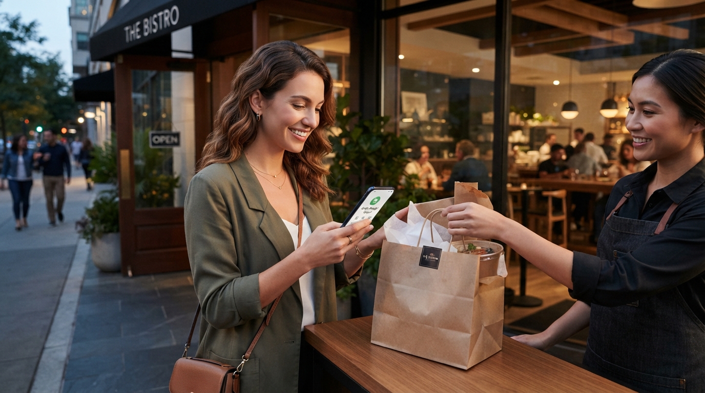 Online restaurant ordering and takeout experience